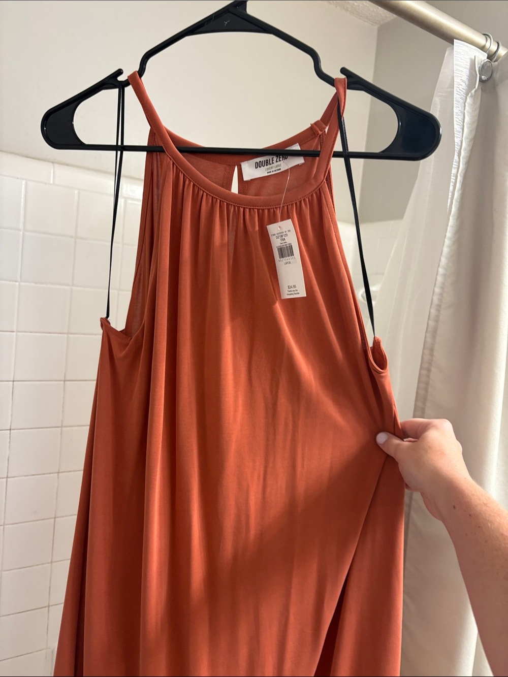 Double Zero Rust Orange Halter Tank Top